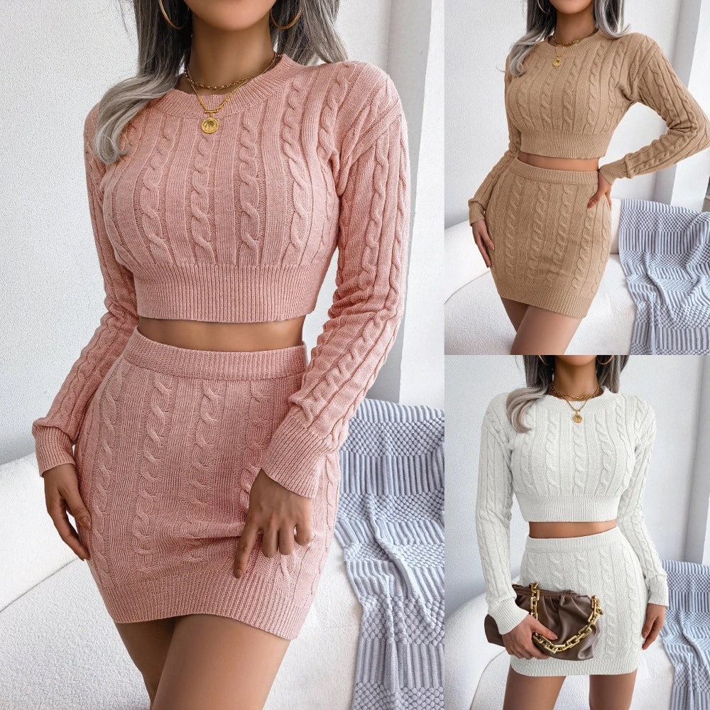NWT 2pc sweater top and skirt set
